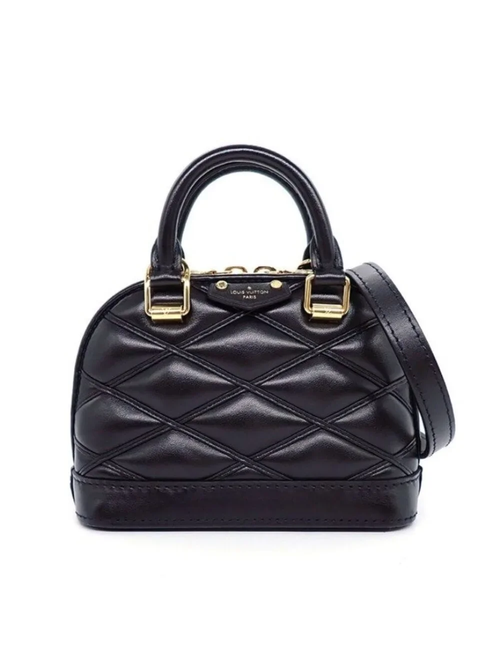 Louis Vuitton Handbag Nano Alma Maltage Black Lambskin Cowhide Leather